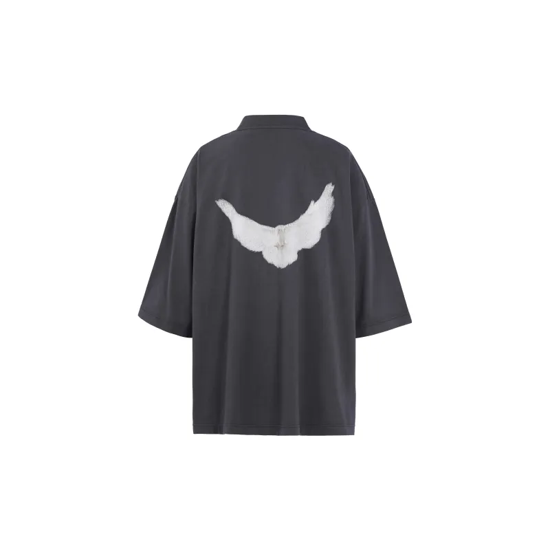Balenciaga X YEEZY X Gap X Balenciaga T Shirts Unisex Dark Gray-2
