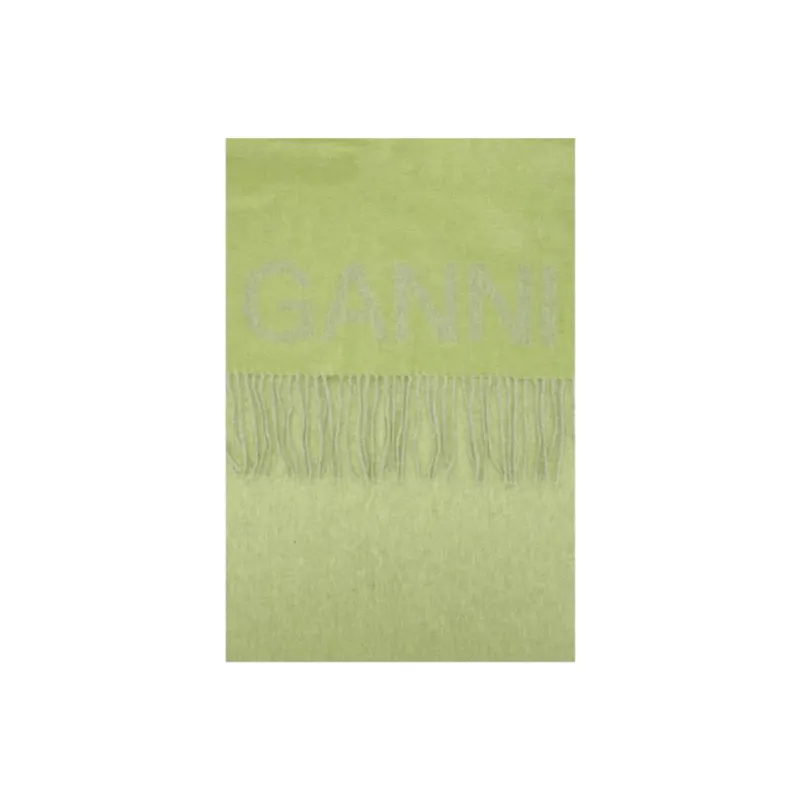 GANNI Knit Scarves Women's Green-1