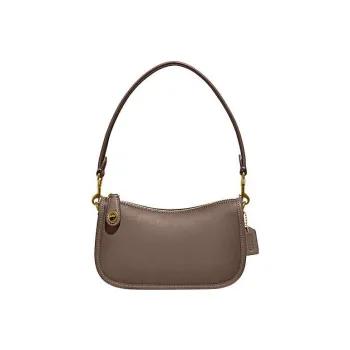 COACH Swinger Cow Leather Shoulder Bag, Handbag Women's Gray