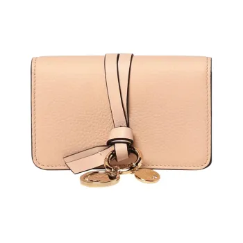 Chloe Grain Leather Coin Purse Women's Nude