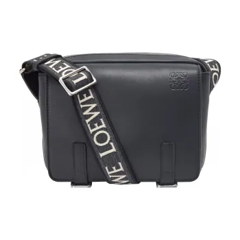 LOEWE Soft Smooth Cow Leather Messenger Bag, Crossbody Bag, Shoulder Bag Men's Marine Blue