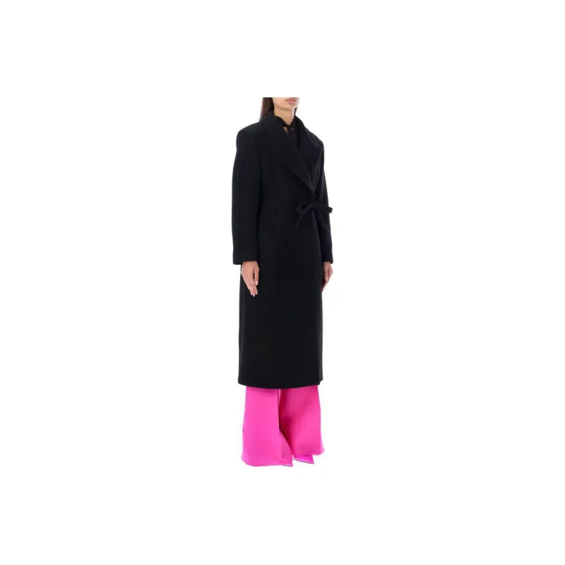 Valentino Pink Pp Collection Coats Women's Black-2
