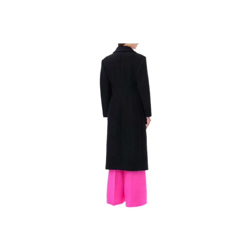 Valentino Pink Pp Collection Coats Women's Black-1