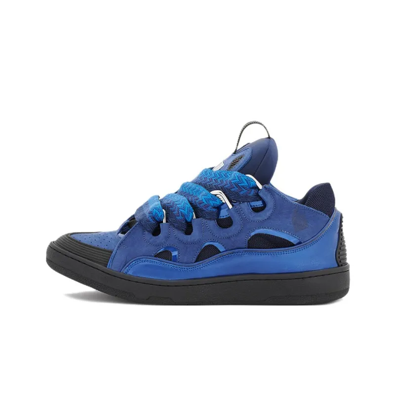 Lanvin Curb Sneakers 'Metallic - Majorelle Blue'-0