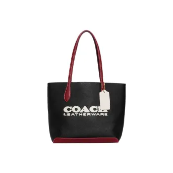 COACH Kia Pebbled Leather Tote Bag Shopping Bag Handbag Shoulder Bag Women's Black