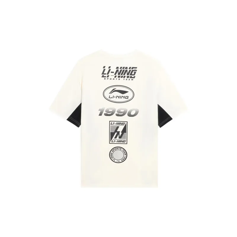 LiNing China Li Ning T Shirts Men Ecru-1