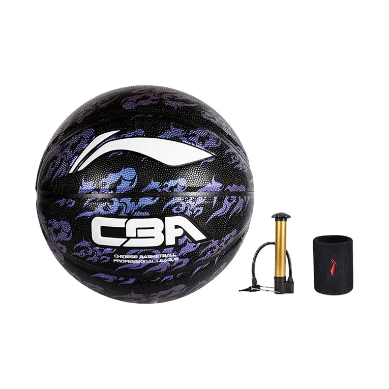 LiNing CBA Collection PU Basketball Purple Size 7 Training Match Unisex-26