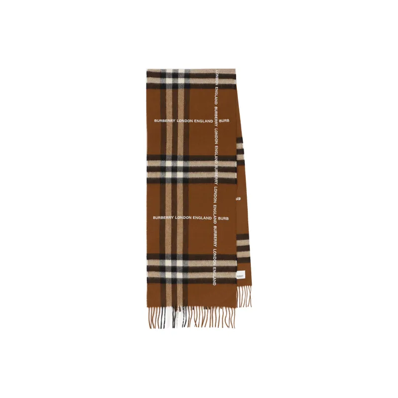 Burberry Logo-check Cashmere Scarf-0