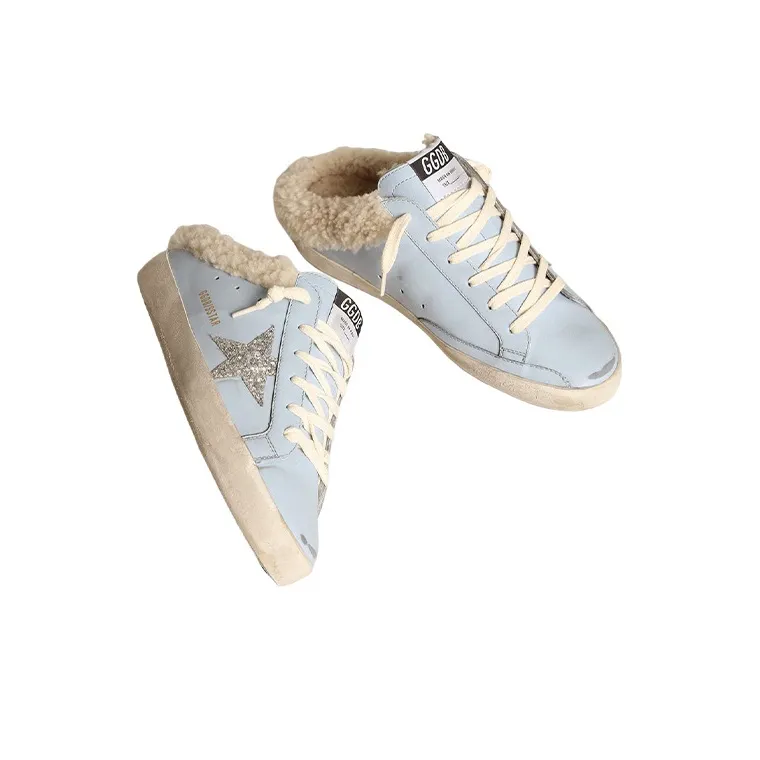 Golden Goose Super Star Sabot Closed Toe Slippers Women's Blue-2