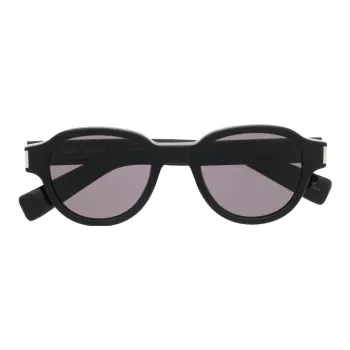 SAINT LAURENT Round Frame Acetate Sunglasses