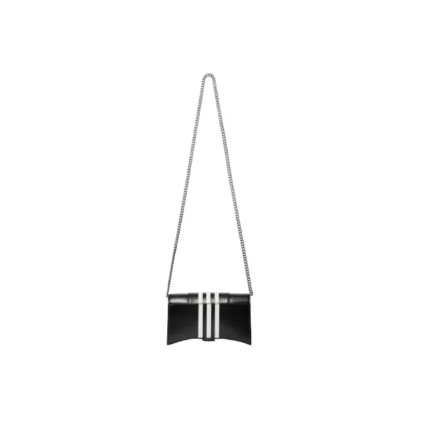 Balenciaga X Adidas Hourglass Wallet With Chain Black-3