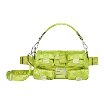 FENDI Baguette Nylon Sling Bag Cell Phone Pouch Handbag Shoulder Bag Crossbody Bag Fanny Pack Men's Sprout Green