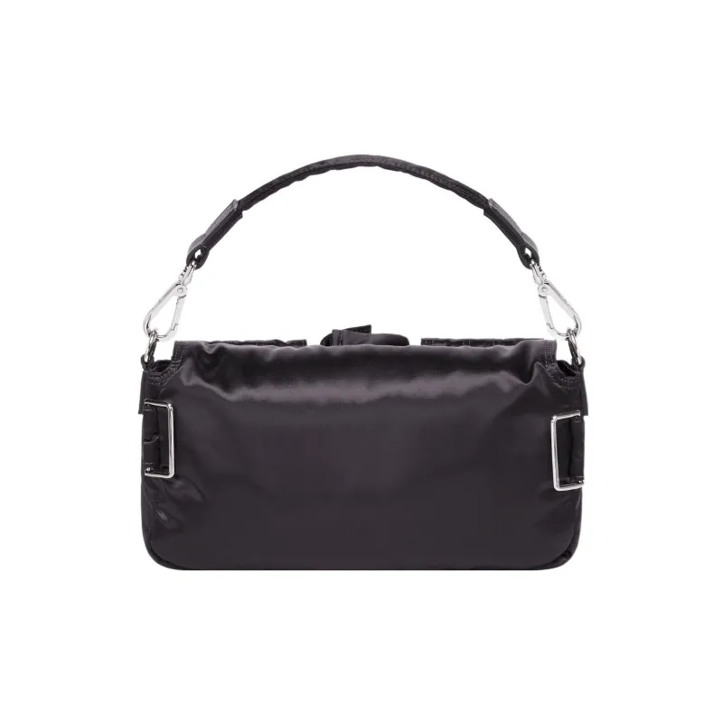 FENDI Baguette Nylon Sling Bag Cell Phone Pouch Handbag Shoulder Bag Crossbody Bag Fanny Pack Men's Black-3