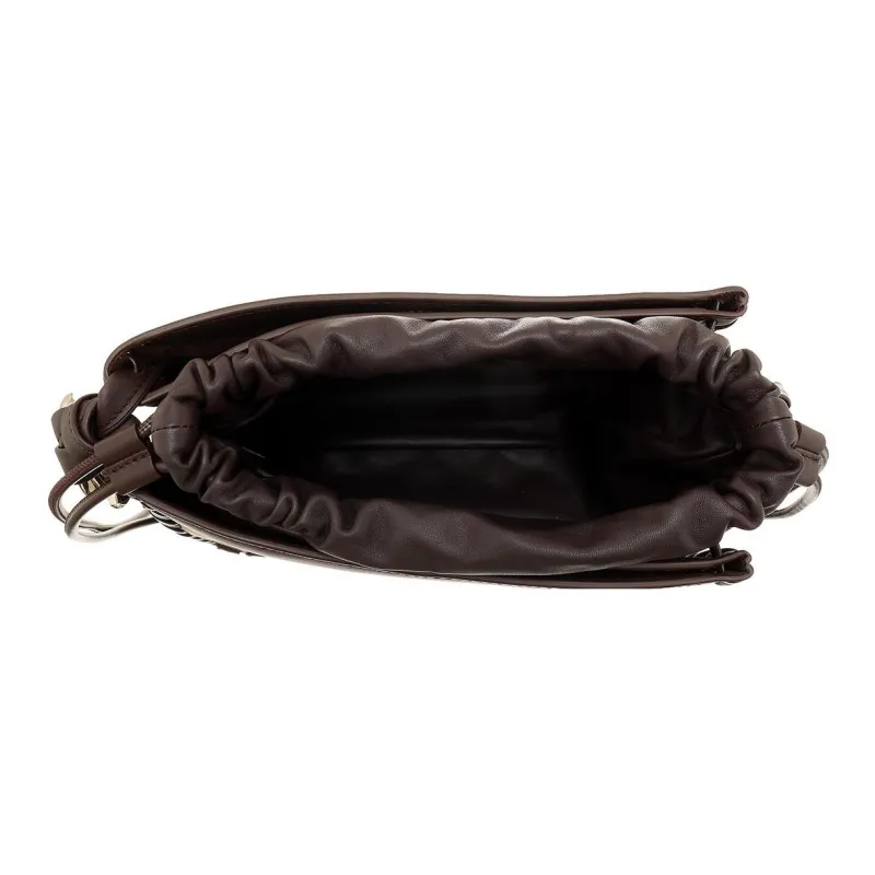 Chloe Leather Hobo Bag Handbag Shoulder Bag Regular Women's Dark Brown-2