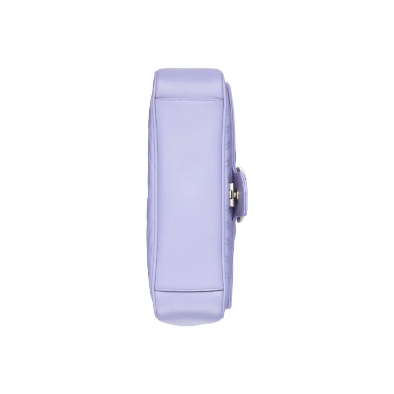 GUCCI GG Marmont Leather Crossbody Bag, Shoulder Bag Women's Light Purple-4