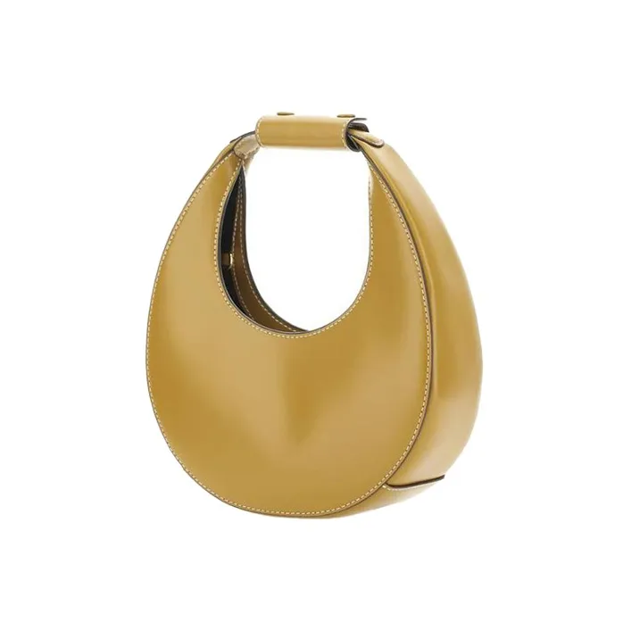 Staud Cow Leather Moon Bag Portable Crossbody Bag Shoulder Bag Women's Orange-2