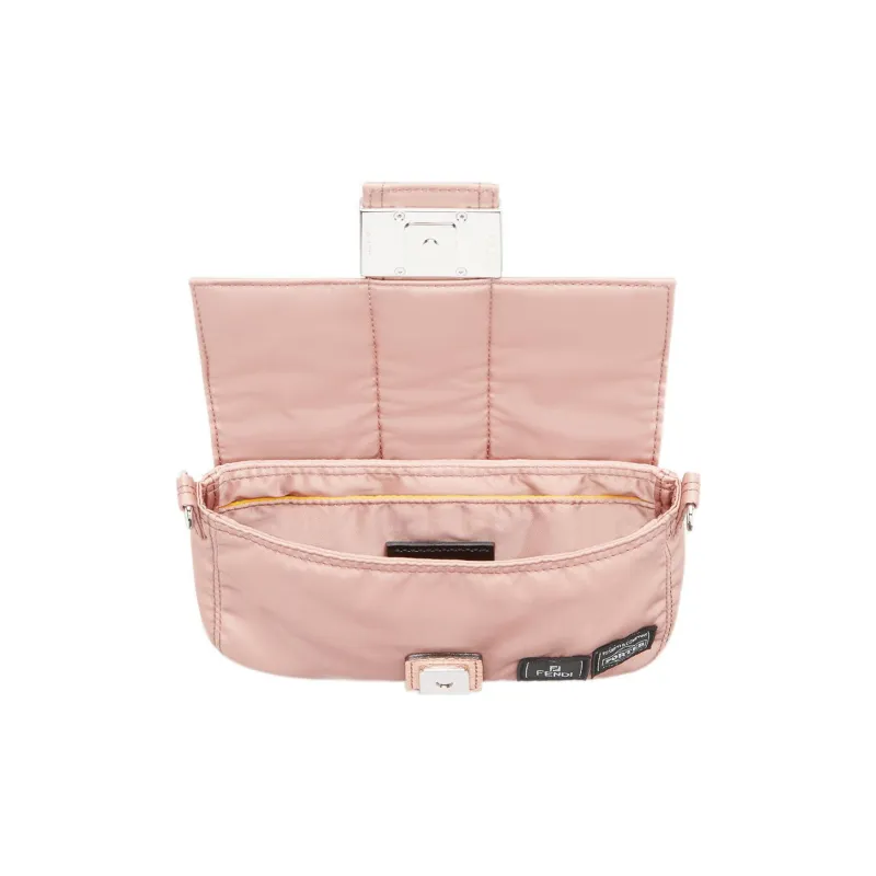 FENDI PORTER Collaboration Baguette Cow Leather Cell Phone Pouch Handbag Fanny Pack Mini Men's Pink-3