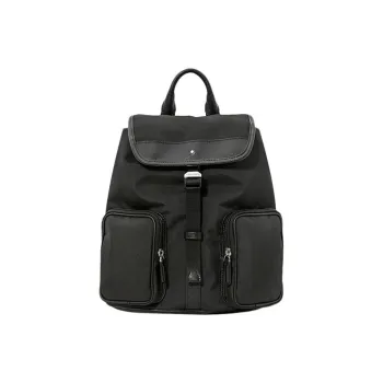 MONTBLANC Canvas With Leather Backpack Medium Size Men's Black