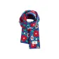 Blue with Red Floral