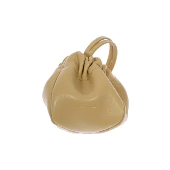 JIL SANDER Leather Clutch Shoulder Bag Women's Light Umber
