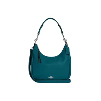 COACH Jules Refined Pebble Leather Handbag, Shoulder Bag, Crossbody Bag Large Size Women's Turquoise
