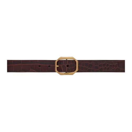 SAINT LAURENT Elegance Fashion Casual Minimalist Style Pin Buckle Leather Belts Women's 3cm