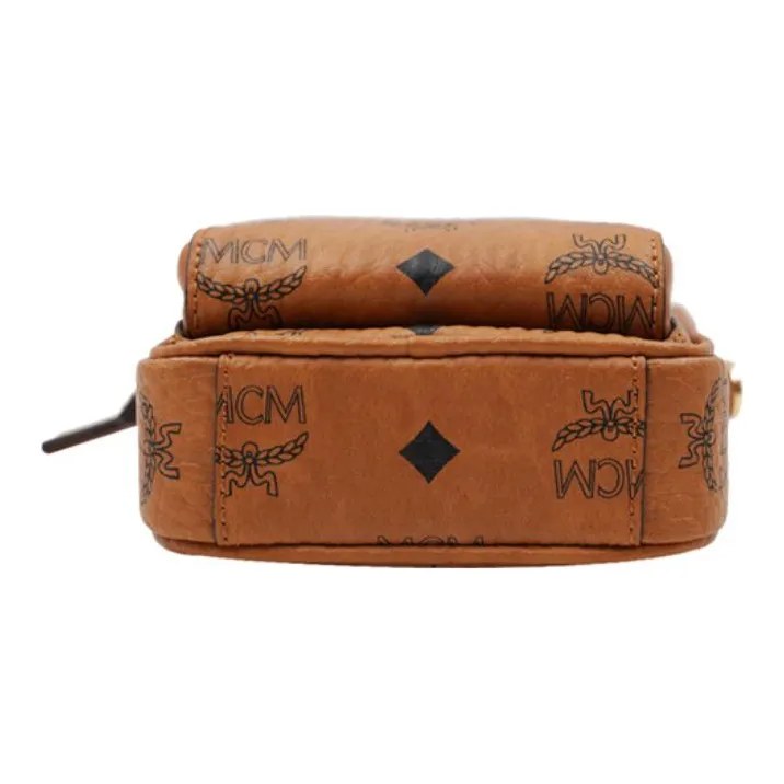 MCM Tech Crossbody Visetos Mini Cognac-4