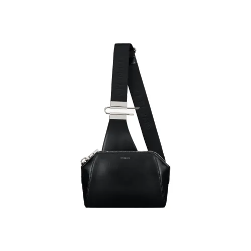 GIVENCHY Antigona Calfskin Shoulder Bag Crossbody Bag Small Size Men's Black