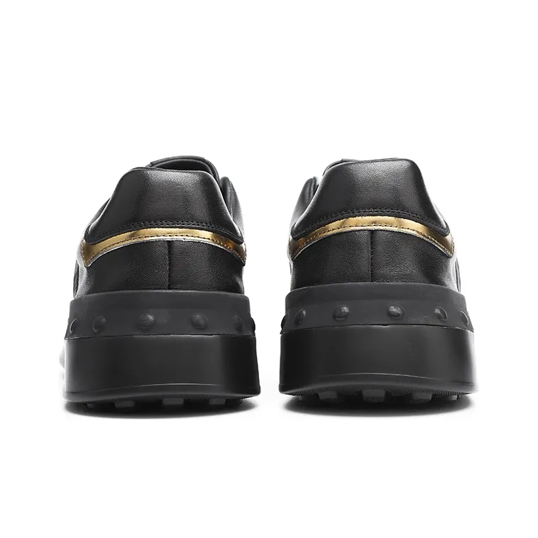 CHARRIOL Skateboard Shoes Men Low-Top Black/Gold-4