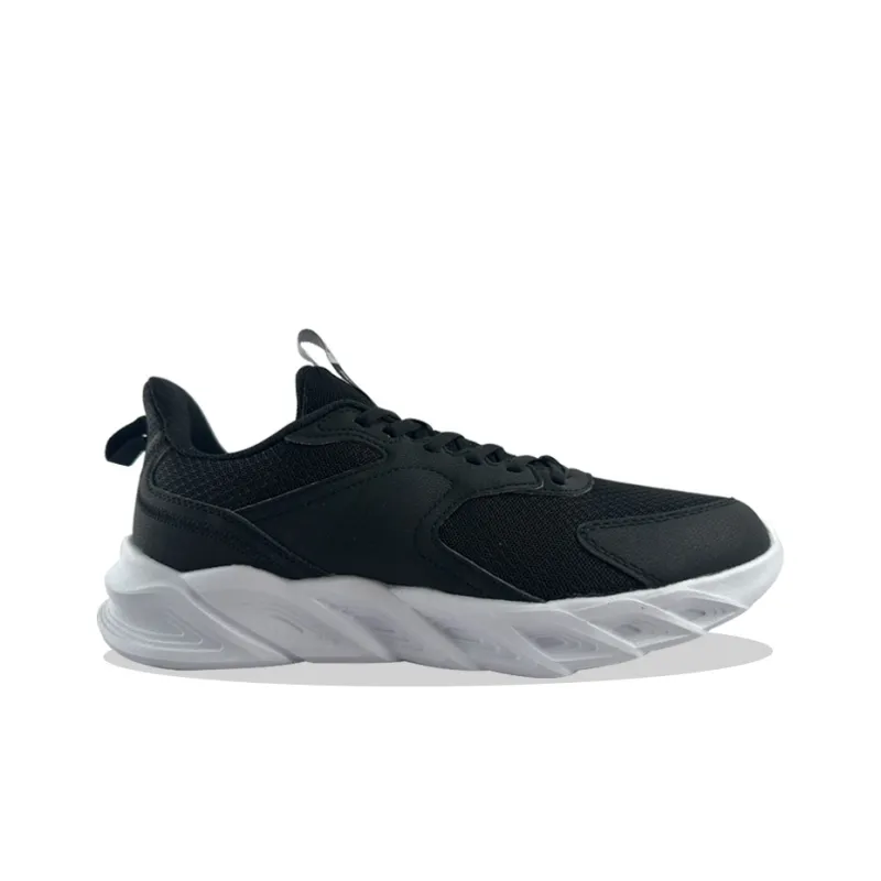 361° Breathable Low Top Running Shoes Men's Black White-1