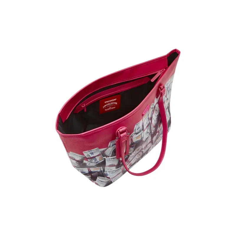 SPRAYGROUND PVC Tote Bag, Shopping Bag, Shoulder Bag Regular Unisex Rose Red-3
