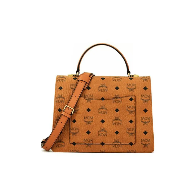 MCM Patricia Visetos Leather Crossbody One Shoulder Handbag Regular Women's-2