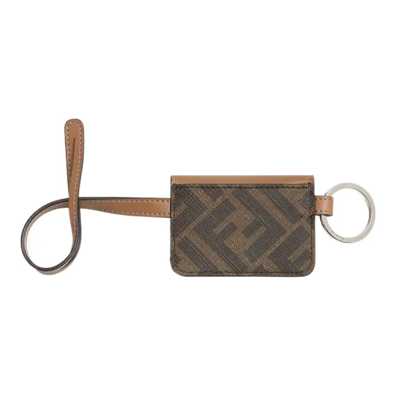 FENDI Baguette Calfskin Detail Coin Purse Men's Brown-1