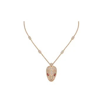 BVLGARI Serpenti Seduttori 18K Rose Gold Necklaces Women's