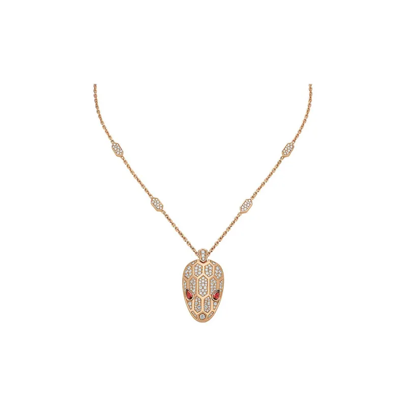 BVLGARI Serpenti Seduttori 18K Rose Gold Necklaces Women's-0
