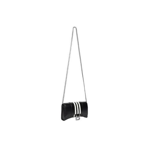 Balenciaga X Adidas Hourglass Wallet With Chain Black-2