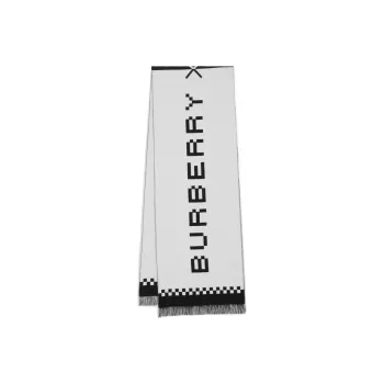 Burberry X Minecraft Logo Jacquard Wool Scarf