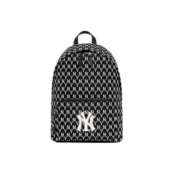 MLB Monogram Collection Polyester Backpack Regular Unisex Black