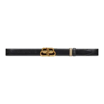 Balenciaga Letter Logo Double Sided Minimalist Style Fashion Smooth Buckle Women's Width  3cm