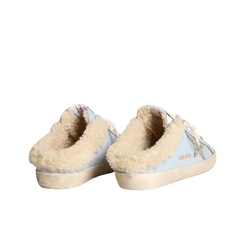 Golden Goose Super Star Sabot Closed Toe Slippers Women's Blue-3