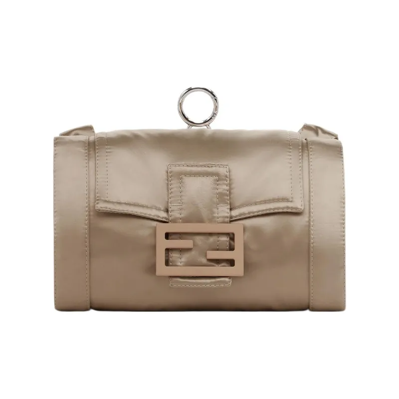 FENDI Baguette Nylon Tote Bag Shopping Bag Shoulder Bag Handbag Women's Dove Gray-1