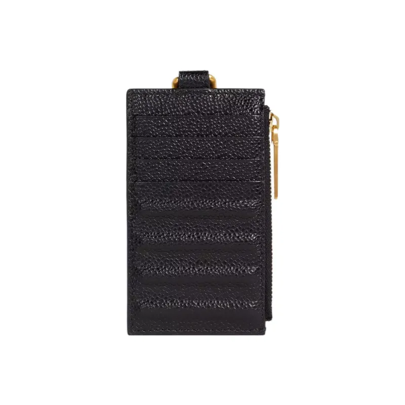 THOM BROWNE· Cow Leather Card Holder Men's Black-3