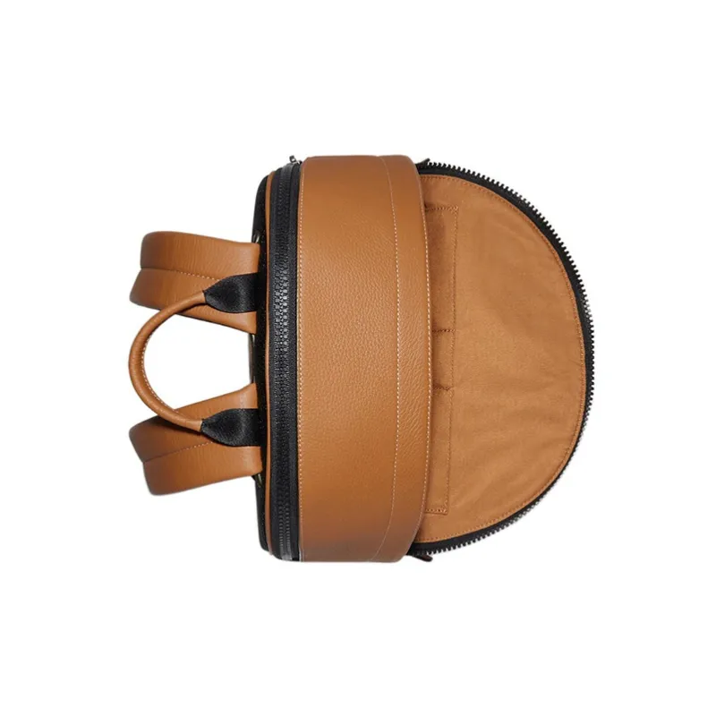 COACH West Shearling With Refined Pebbled Leather Backpack Tubas Women's White & Brown-2