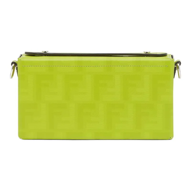 FENDI BaguetteTrunk Calfskin Shoulder Bag Crossbody Bag Handbag Men's Sprout Green-1