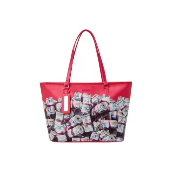 SPRAYGROUND PVC Tote Bag, Shopping Bag, Shoulder Bag Regular Unisex Rose Red