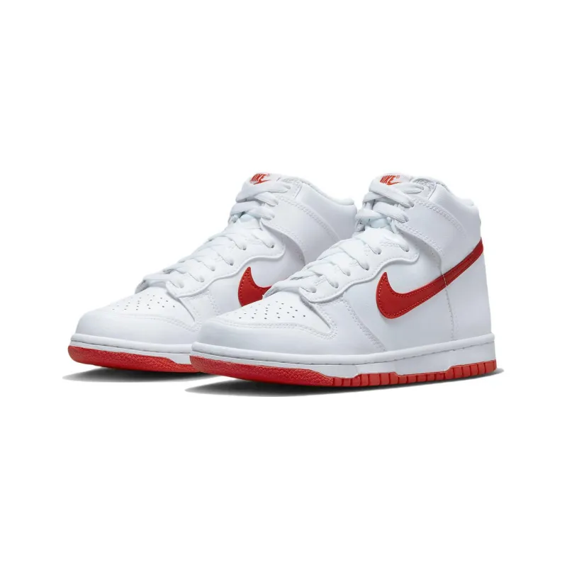 Nike Dunk High White Picante Red-2
