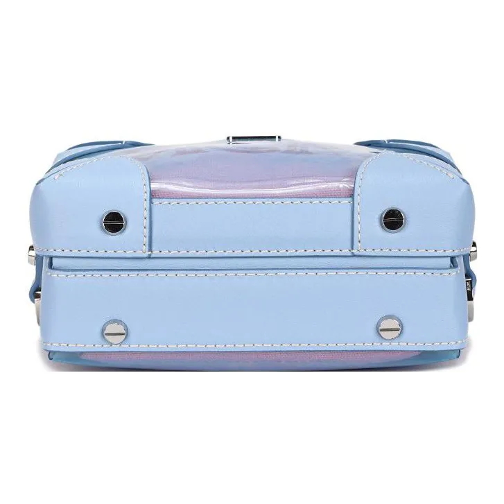 MCM Soft Berlin Visetos Leather Crossbody Bag Women's Blue Pink-3
