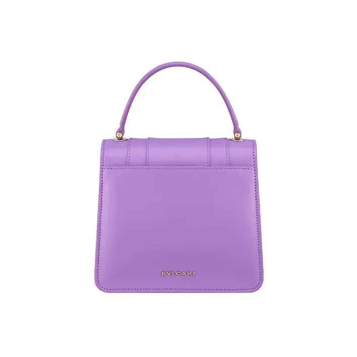 BVLGARI Serpenti Forever Calfskin Shoulder Bag, Crossbody Bag, Handbag Women's Purple-2