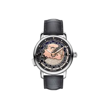 MONTBLANC Automatic Mechanical Movement Men's Watch 43mm White Dial Stainless Steel Case Crocodile Leather Strap