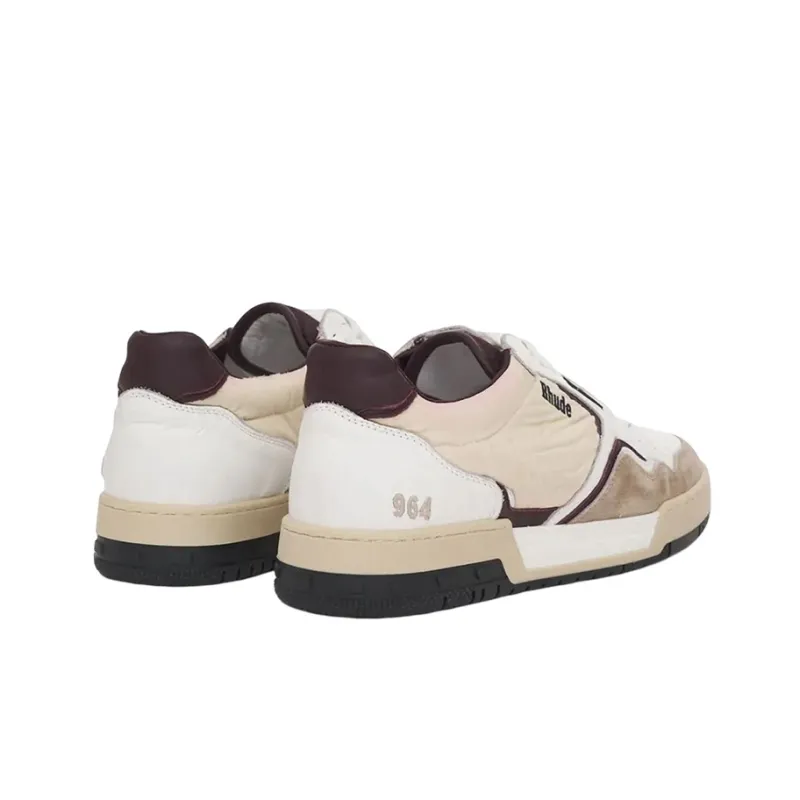 RHUDE Skateboard Shoes Men Low Top Brown-3